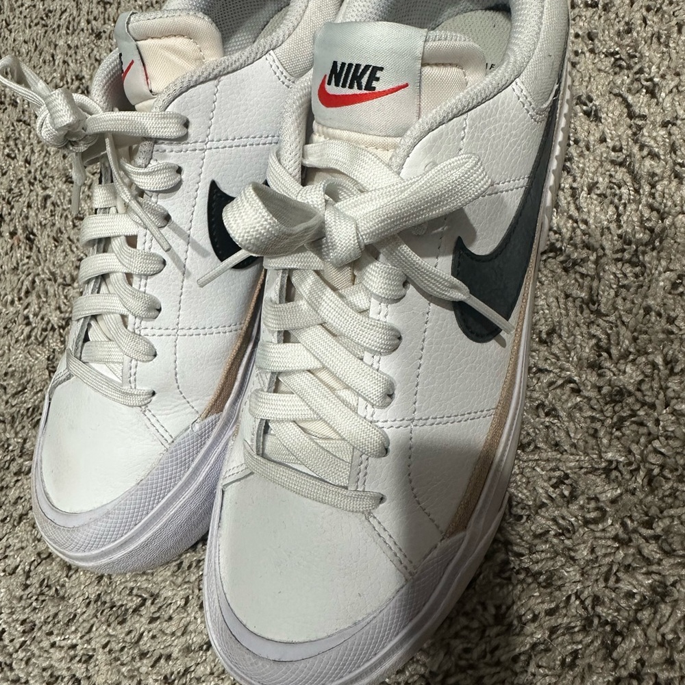 Nike White and Gray Casual Shoes